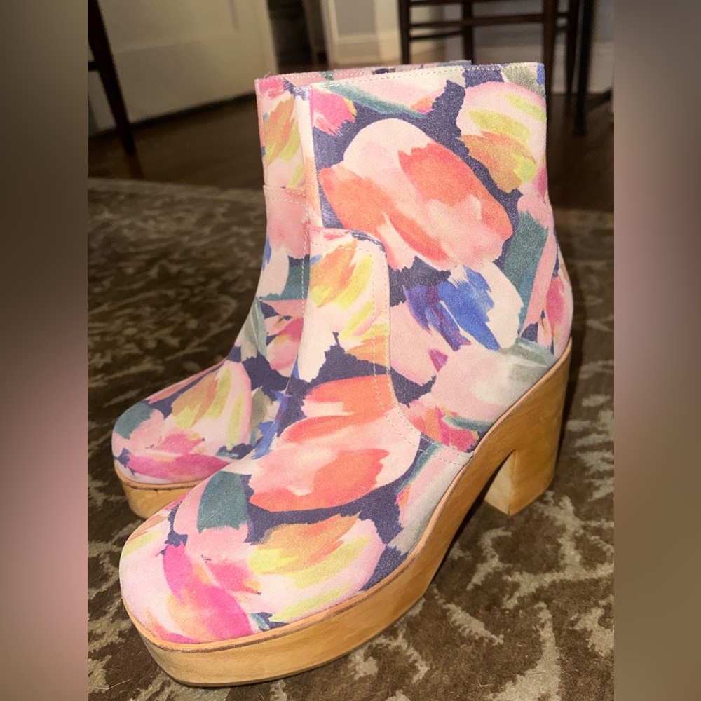Charlotte Stone Limited Edition Floral Suede Paz Boots - Kortman Collab